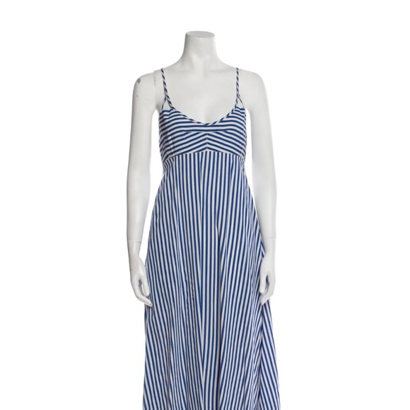 La Ligne Blue and White Striped Maxi Dress - Picture 1 of 4